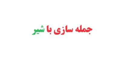 جمله سازی با شیر