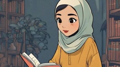 عکس دختر با حجاب در حال کتاب خواندن (27)