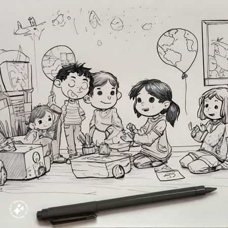 نقاشی در مورد روز جهانی کودک 9