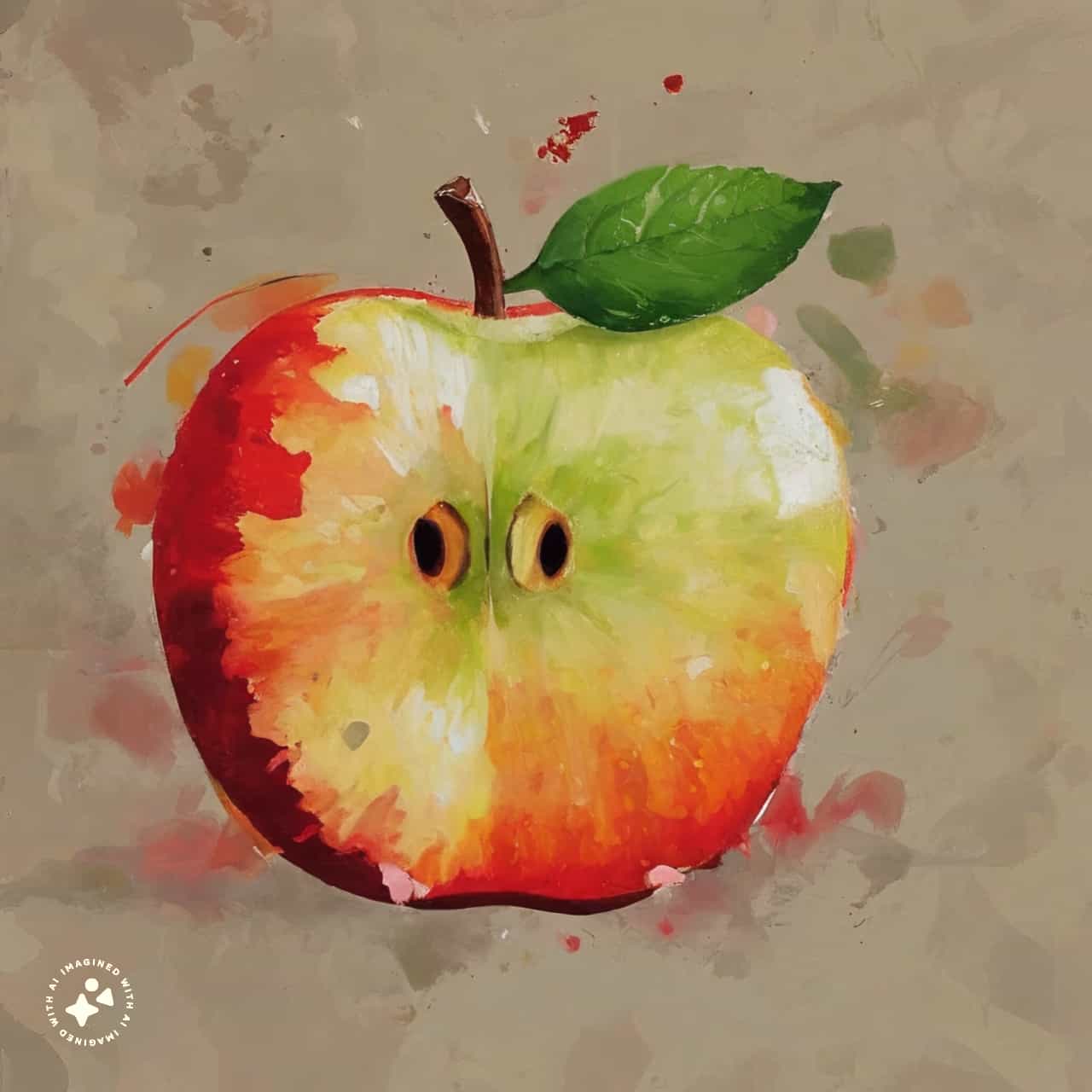 نقاشی ساده سیب برای شب یلدا (15)