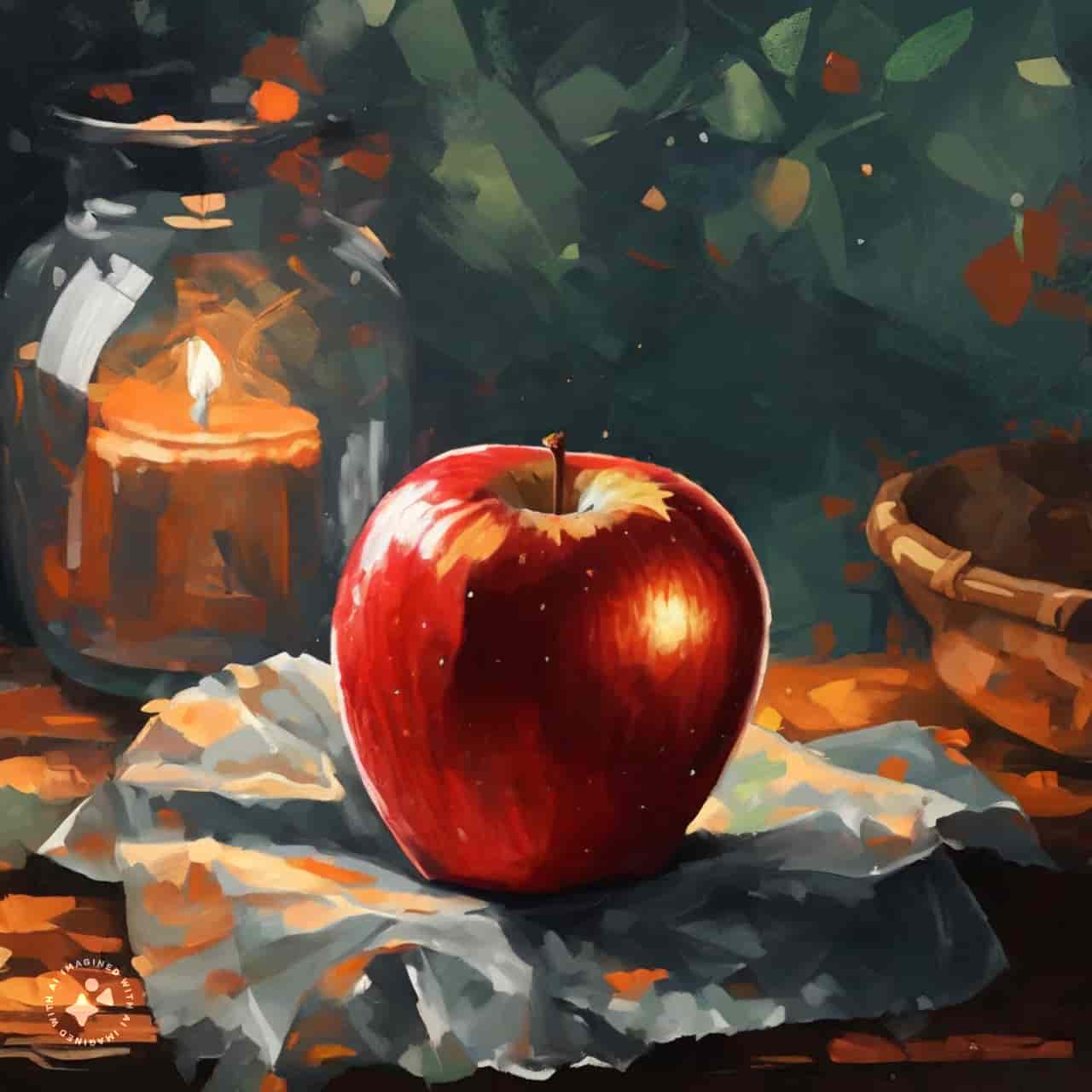 نقاشی ساده سیب برای شب یلدا (20)