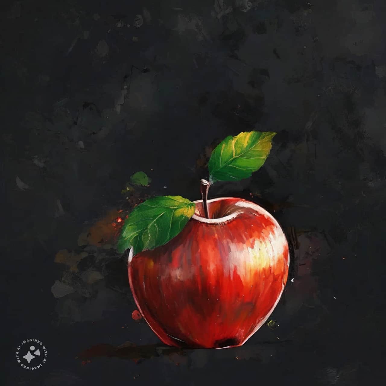 نقاشی ساده سیب برای شب یلدا (4)