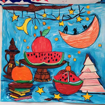 نقاشی شب یلدا برای کلاس اول 11