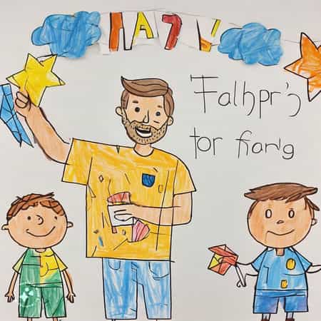 نقاشی فوق العاده روز پدر برای کلاس اولی ها 13
