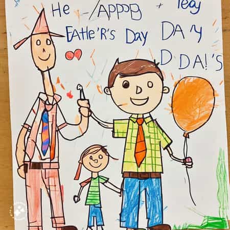 نقاشی فوق العاده روز پدر برای کلاس اولی ها 17