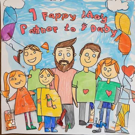 نقاشی فوق العاده روز پدر برای کلاس اولی ها 7
