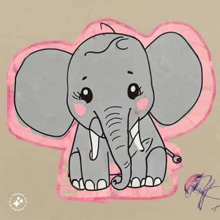نقاشی کودکانه در مورد فیل 11