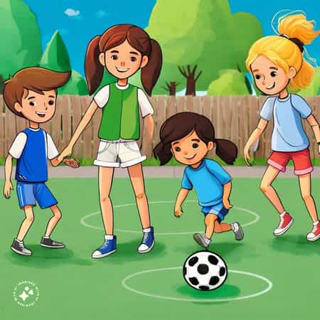 نقاشی کودکانه در مورد ورزش فوتبال 9