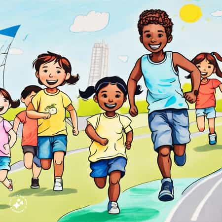 نقاشی کودکانه در مورد ورزش و سلامتی 5