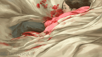 نقاشی حسن روح الامین دختر کاپشن صورتی 2
