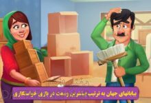 جهان به ترتیب بیشترین وسعت در بازی خواستگاری