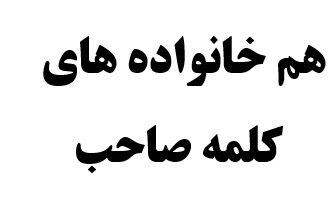 هم خانواده‌ های کلمه صاحب