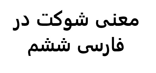 معنی شوکت در فارسی ششم