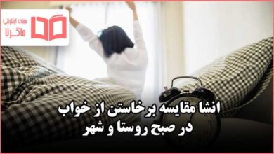 انشا در مورد برخاستن از خواب در صبح روستا