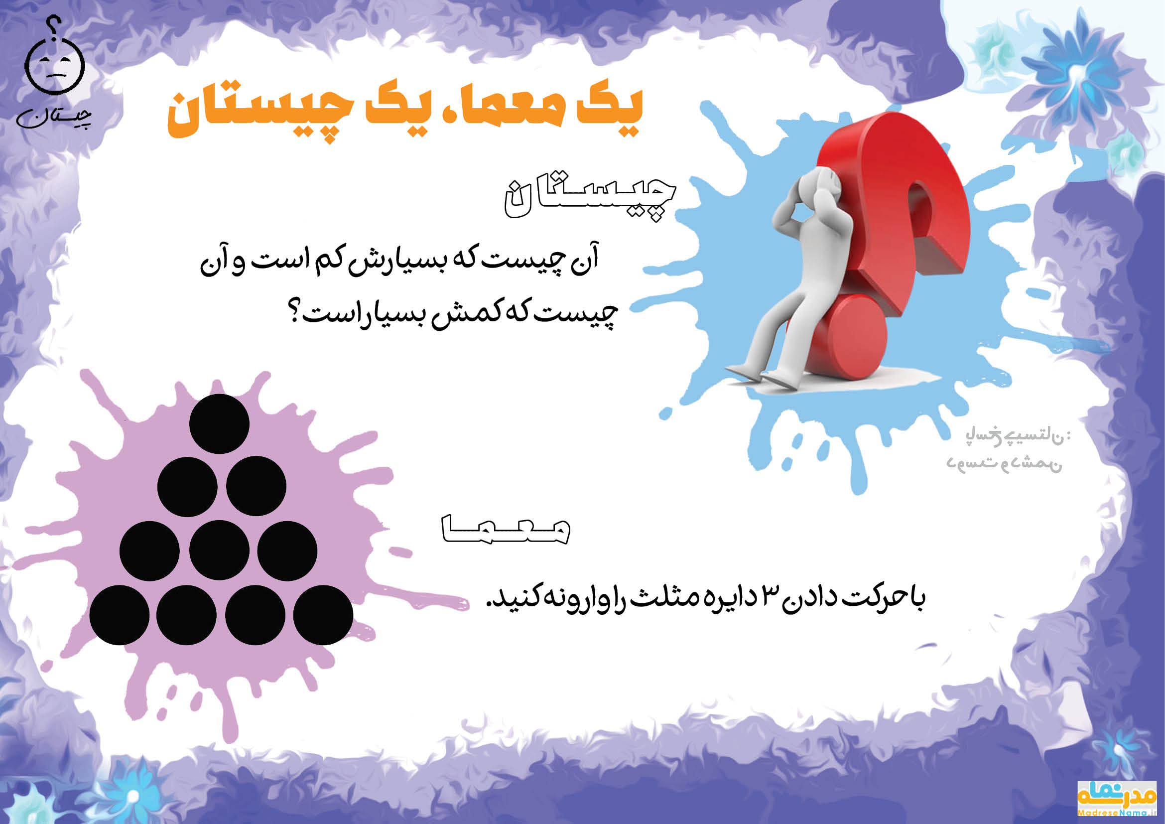 آن چیست که بسیارش کم است و کمش بسیار است