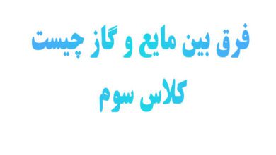 فرق بین مایع و گاز چیست کلاس سوم