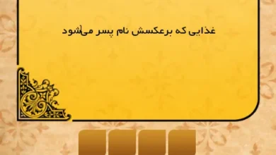 آن چیست غذایی که برعکسش نام پسر میشود
