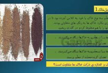 چرا رنگ خاک ها متفاوت است کلاس اول