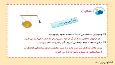 آیا هوا جرم دارد چرا کلاس سوم