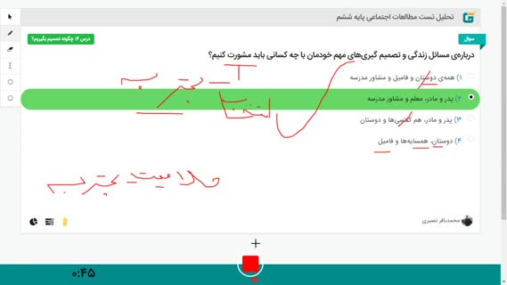 با چه کسانی باید مشورت کنیم کلاس ششم