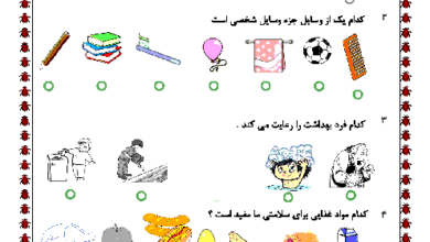 جواب سوالات فصل سوم علوم اول ابتدایی (سالم باش شاداب باش)