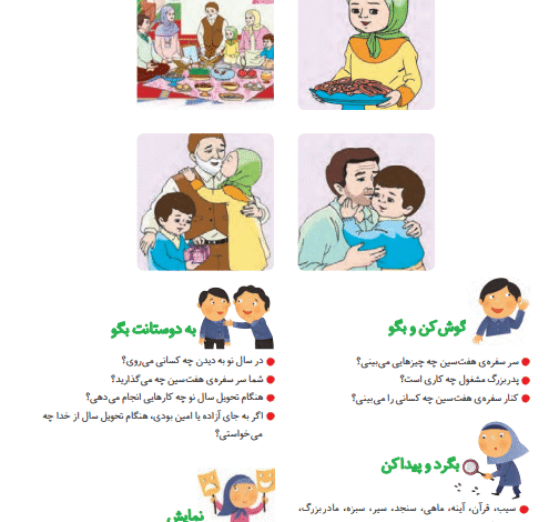 جواب سوالات صفحه 24 فارسی اول ابتدایی