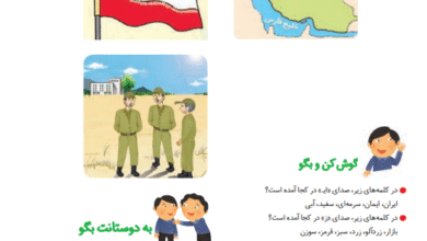 جواب سوالات صفحه 49 فارسی اول ابتدایی