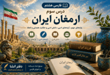 معنی درس سوم فارسی هشتم ارمغان ایران