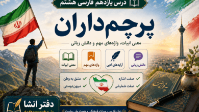معنی درس یازدهم فارسی هشتم پرچم داران